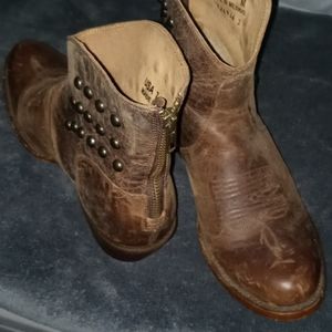 Authentic leather Western booties
